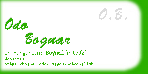odo bognar business card